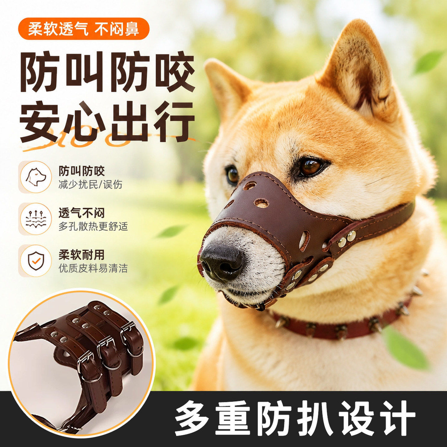 狗嘴套防咬防叫小中大型犬止吠器扒不掉防咬人神器透气可喝水口罩