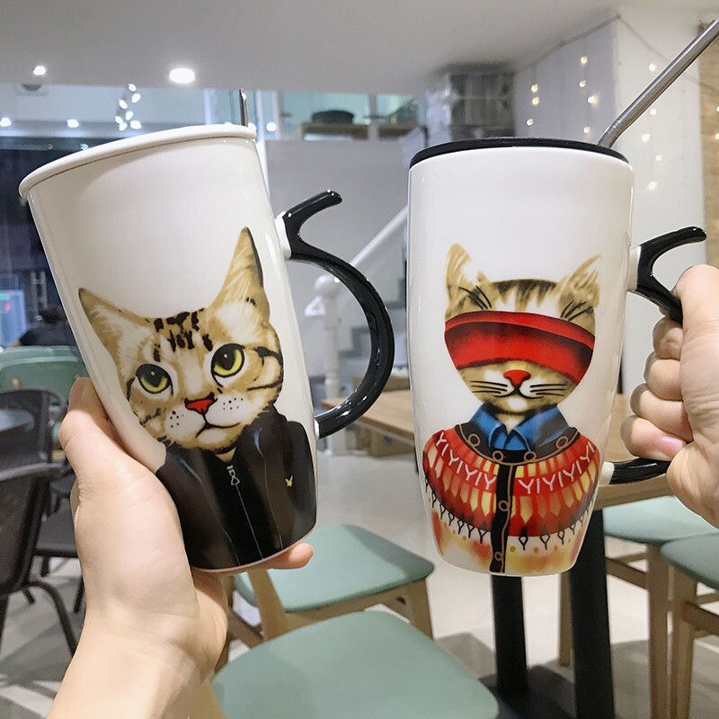 马克杯家用陶瓷杯创意水杯超大容量泡茶可爱咖啡杯陶瓷杯情侣杯子