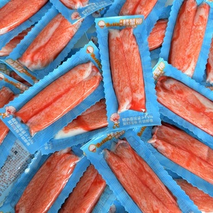 渔大叔鳕蟹柳蟹棒健身开袋即食蟹肉棒低脂蟹柳速食早餐轻食零食