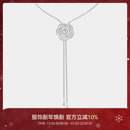 CINNLER 山茶花抽拉设计长项链轻奢高级感小众毛衣链 晚山茶呓语