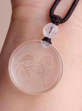 天然白水晶12十二生肖吊