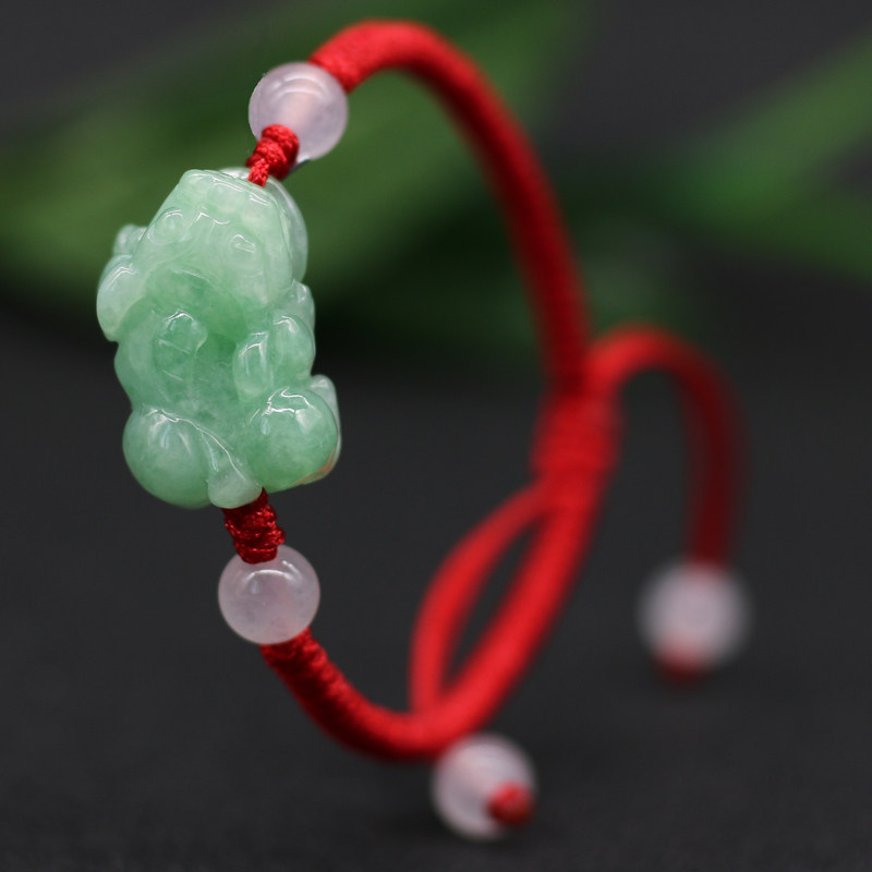 缅甸随身钥匙扣招财纳福貔貅手绳