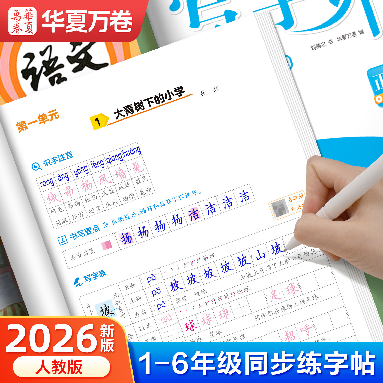 2026新华夏万卷小学同步写字课字帖一二三四五六年级上下册人教版课本同步练字本小学生练字专用笔画笔顺生字组词每日一练正楷字帖