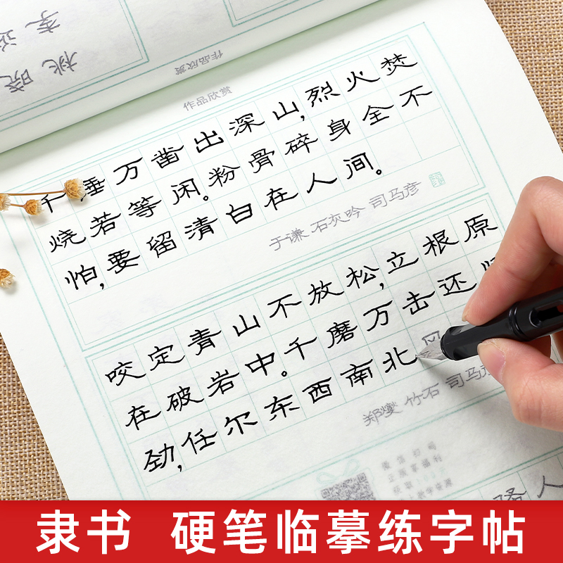 隶书临摹字帖硬笔书法成人入门7000通用字练字帖大学生钢笔描红初学者男生