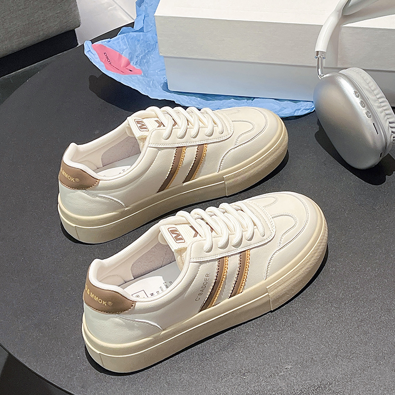 悦颜时复古小白鞋厚底