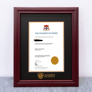 The University of Sydney悉尼大学毕业框展示画框相框装裱框定制