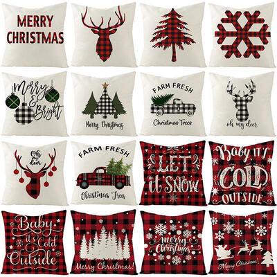 Christmas Decoration Cover 45*45cm Pillowcase Sofa Cushions