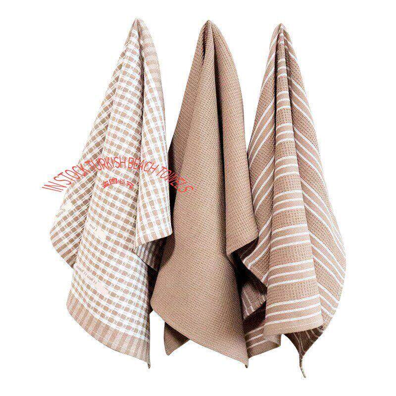 Christmas waffle Cotton Green Kitchen Towel 厨房擦盘布