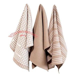 Towel Christmas 厨房擦盘布 Kitchen Green waffle Cotton