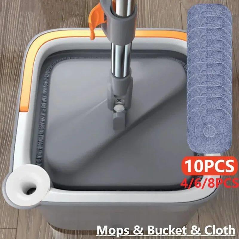 Lazy Floor Floating Mop Water Separation 360 Rotating Spin M