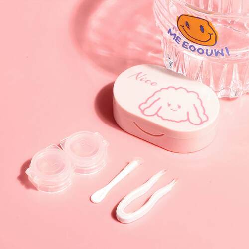 Portable contact lens case Double contact lenses case美瞳盒