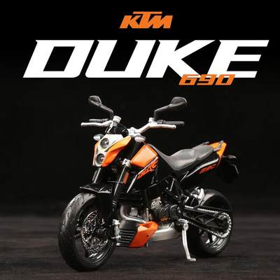 美驰图摩托车KTM 690 DUKE玩具模型仿真合金机车赛车手办摆件收藏