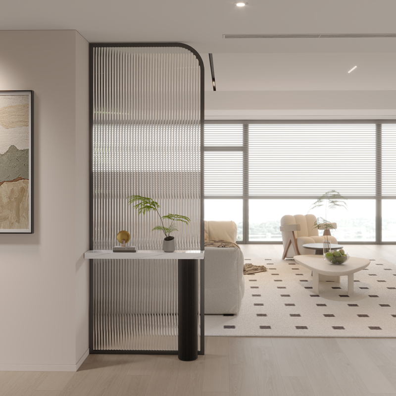 长虹玻璃屏风隔断墙入户玄关遮挡