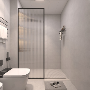 铝合金长虹钢化玻璃屏风现代客厅入户玄关卫生间半墙浴室遮挡隔断