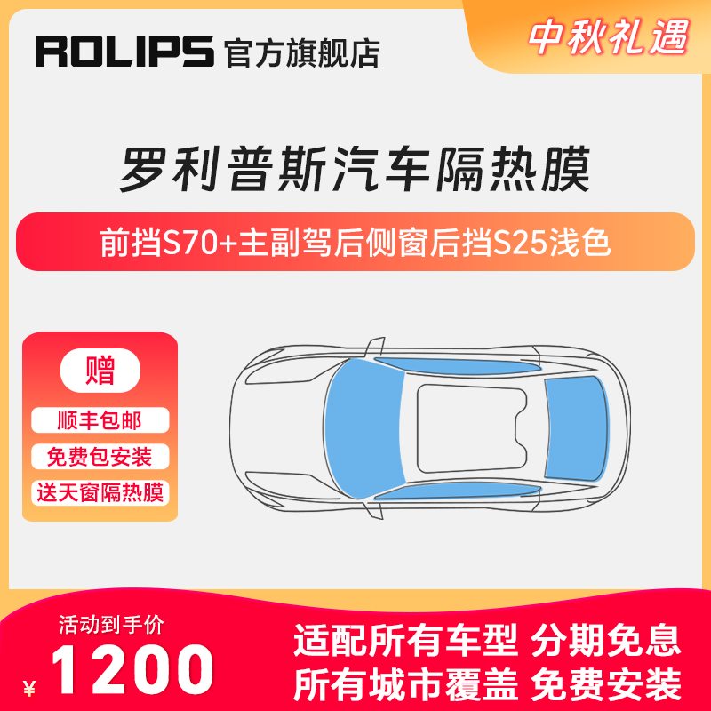 罗利普斯汽车隔热膜送天窗膜