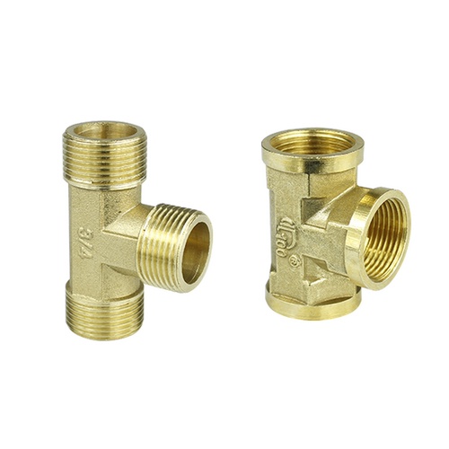 4分加厚全铜三通接头三外丝内丝外外内螺纹燃气管热水器水管配件