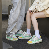 2024四季新款面包鞋百搭小众女情侣帆布滑板鞋XZ517-1XZ165P80，男鞋休闲鞋，星座517-1