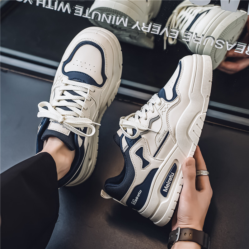 秋厚底运动鞋男拼色韩版复古小众防滑百搭潮鞋XZ517-1XZ1031P55，男鞋休闲鞋，星座517-1