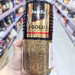 俄罗斯进口Jardin火苗咖啡 瓶装速溶纯苦黑咖啡颗粒香醇95克 包邮