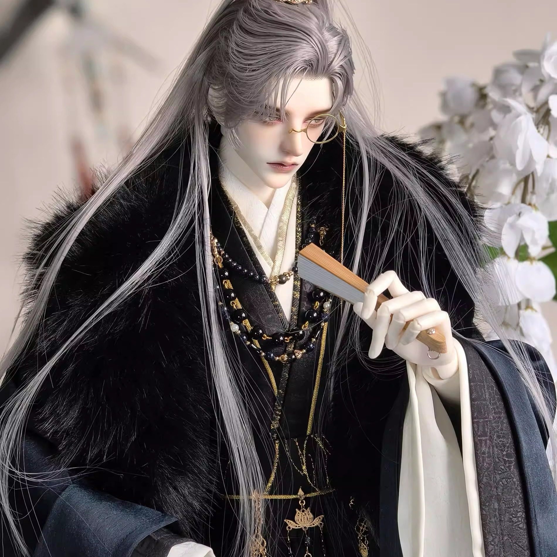 【重阙单品】糖糖制衣重阙bjd娃衣 原创古风娃衣75叔毛领披风斗篷