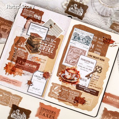 清浊系列硫酸纸贴纸包30张入 盐系手账diy装饰拼贴素材打底贴画