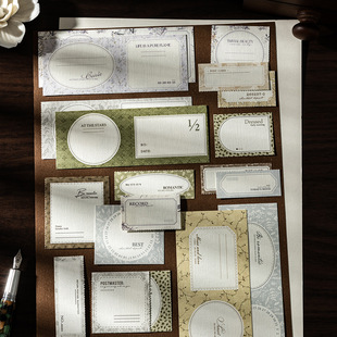 花知道答案系列特种纸可撕便签本30张入 复古边框手帐拼贴素材纸