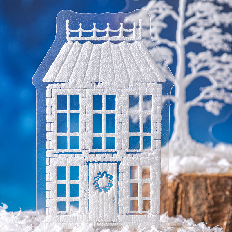 雪藏万象系列立体发泡贴纸包20张入 冬季造景装饰手账拼贴素材贴