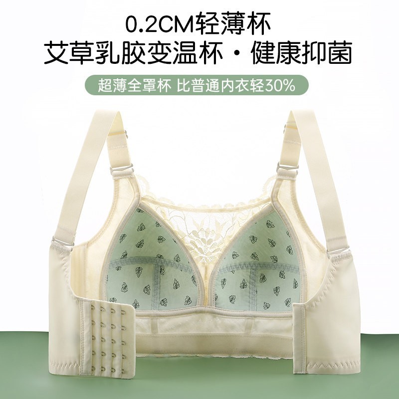 大胸显小内衣女薄款无钢圈抹胸夏天聚拢防走光收副乳防下垂文胸