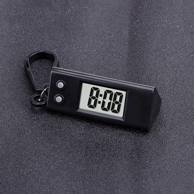 新疆西藏包邮儿童便携小巧钥匙扣表数字静音考试学习专用电子钟小