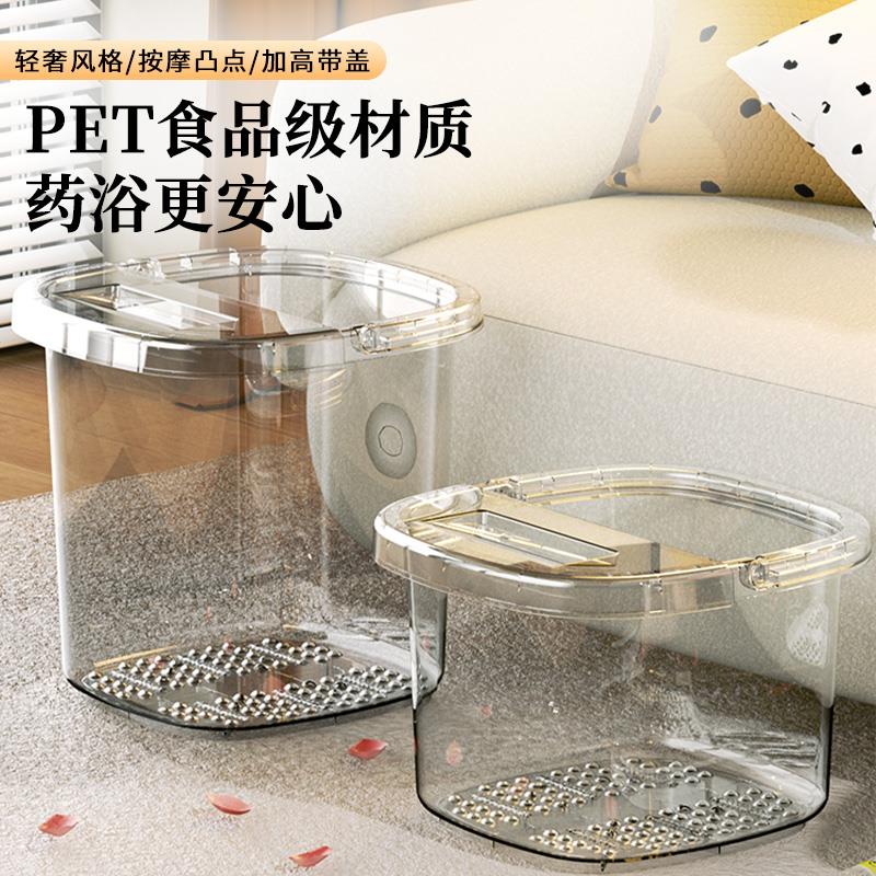 泡脚桶家用洗脚盆过小腿塑料保温洗脚桶宿舍泡脚神器加高厚泡脚盆