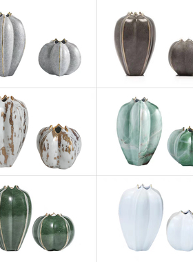 创意家居台面装饰杨桃花瓶摆件