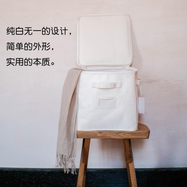 侘寂全棉衣物收纳箱 衣柜布艺衣服收纳盒棉被整理玩具杂物筐