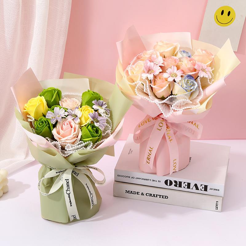 毕业季花束 六一儿童节七夕情人节玫瑰香皂花束 畢業花束肥皂花