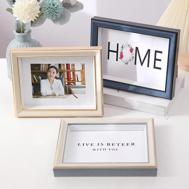 北欧简约创意相框摆台6寸7寸8寸照片挂墙A4画框影楼立体中空相框