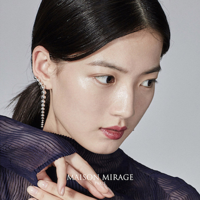 MAISON MIRAGE灵界 银石流线耳环S925高级轻奢原创设计精致纯手工