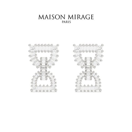 灵界马蹄扣银镶钻原创设计耳环