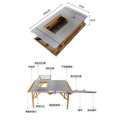 锯之源推台锯多功能木工可折叠精密无尘子母锯单锯 锯九洲s-105款