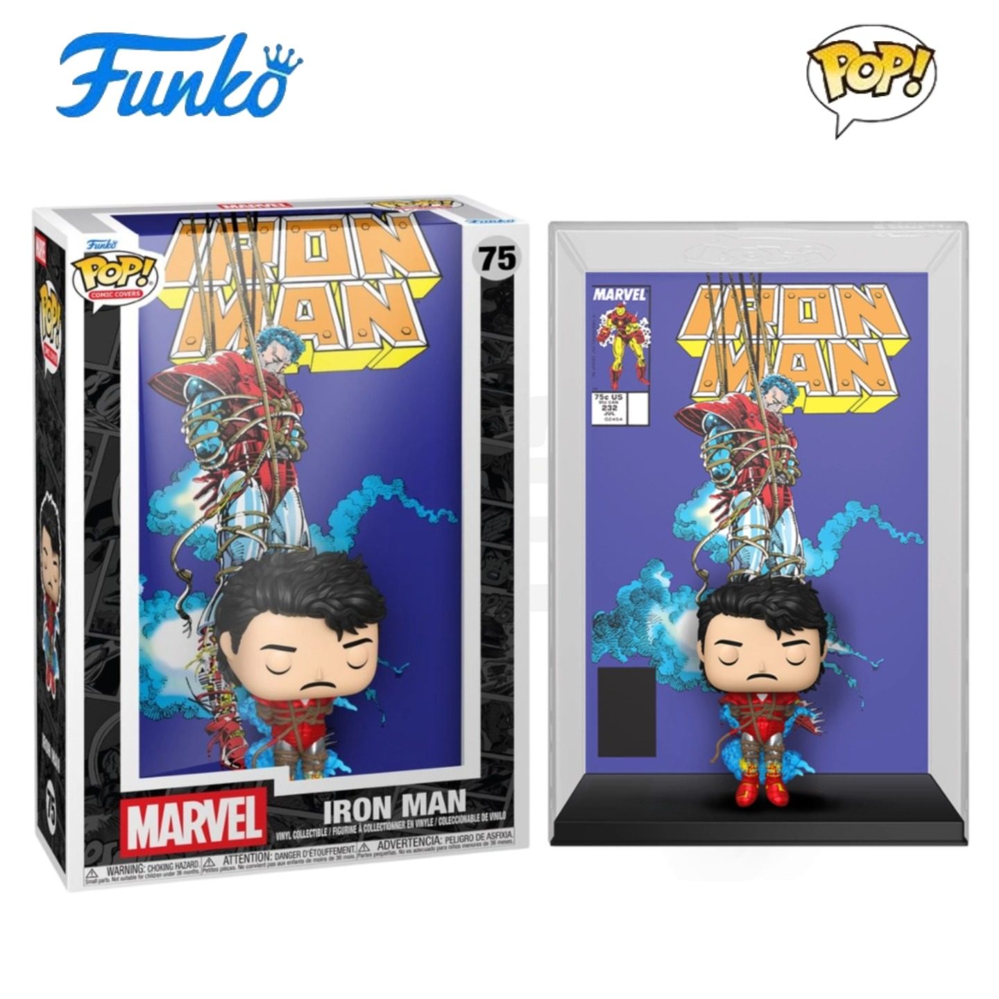 Funko POP漫威漫画钢铁侠Iron Man周边232期漫画封面公仔手办