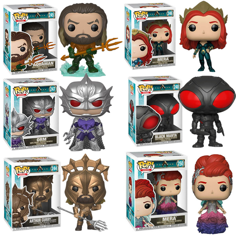 Funko POP海王Aquaman周边亚瑟 湄拉 黑蝠鲼 奥姆王公仔手办现货