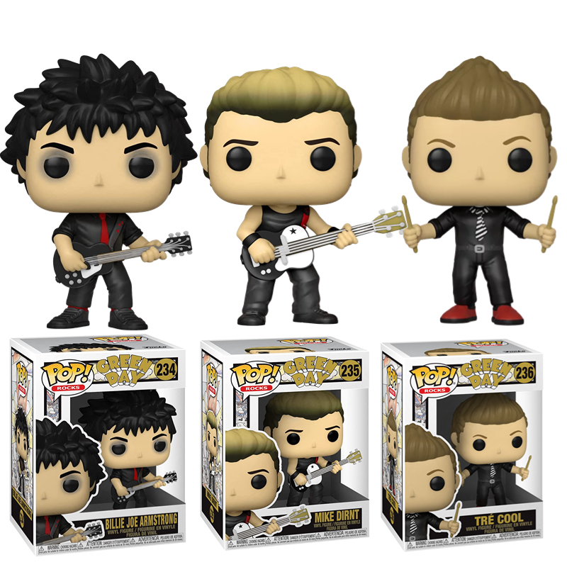Funko POP绿日乐队Green Day公仔手办主唱比利贝斯手迈克鼓手特雷