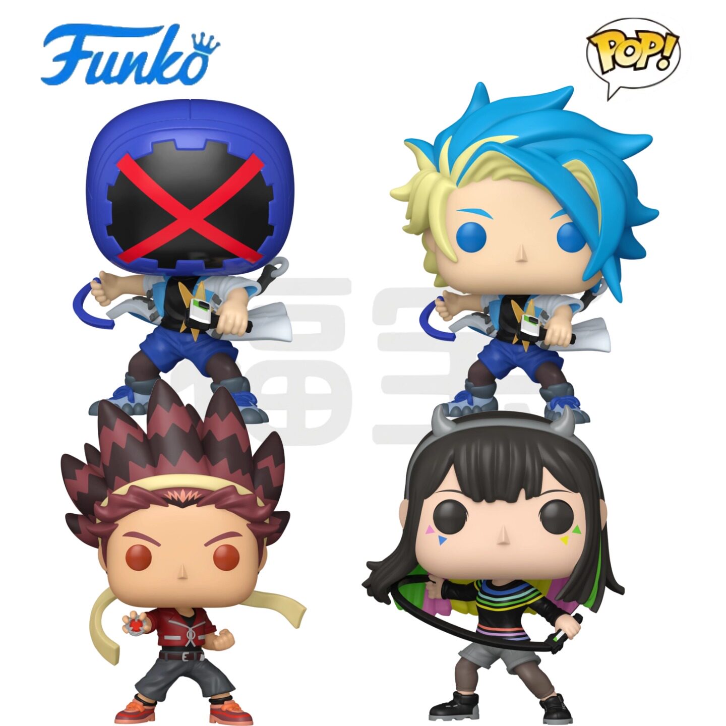 Funko POP 霸旋陀螺X Beyblade X周边假面X 风见巴德 七色玛露琪