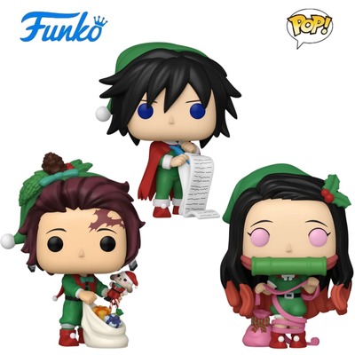 Funko POP鬼灭之刃Demon Slayer圣诞节炭治郎祢豆子富冈义勇手办