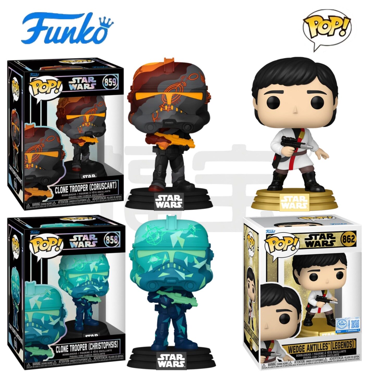 Funko POP星球大战Star Wars周边克隆士兵 韦奇摇头潮玩公仔手办