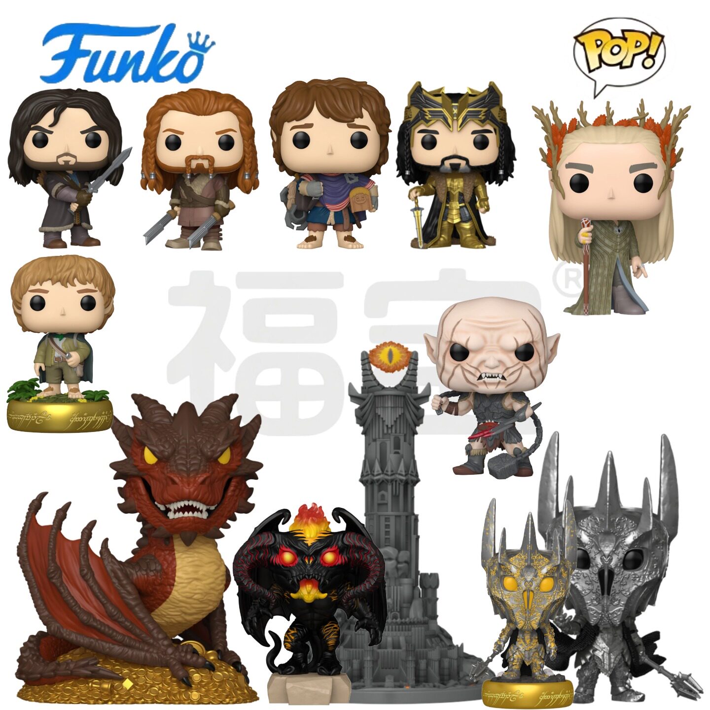 Funko POP指环王魔戒霍比特人The Hobbit索伦瑟兰迪尔巴金斯手办