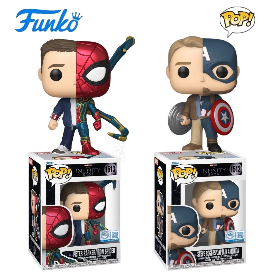 Funko POP复仇者联盟Avengers周边蜘蛛侠美国队长公仔手办摇头