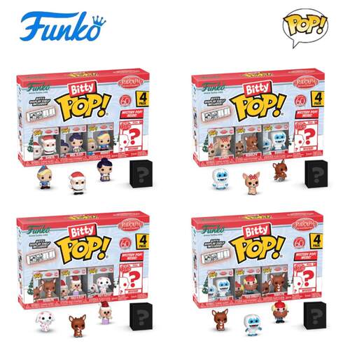 Funko Bitty 红鼻子驯鹿鲁道夫Rudolph the Red迷你盒4个装盲盒