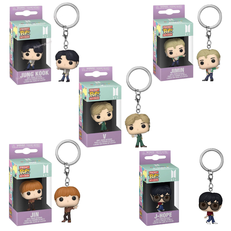 Funko pop防弹少年团BTS JIN J-hope JIMIN Jung Kook手办钥匙扣