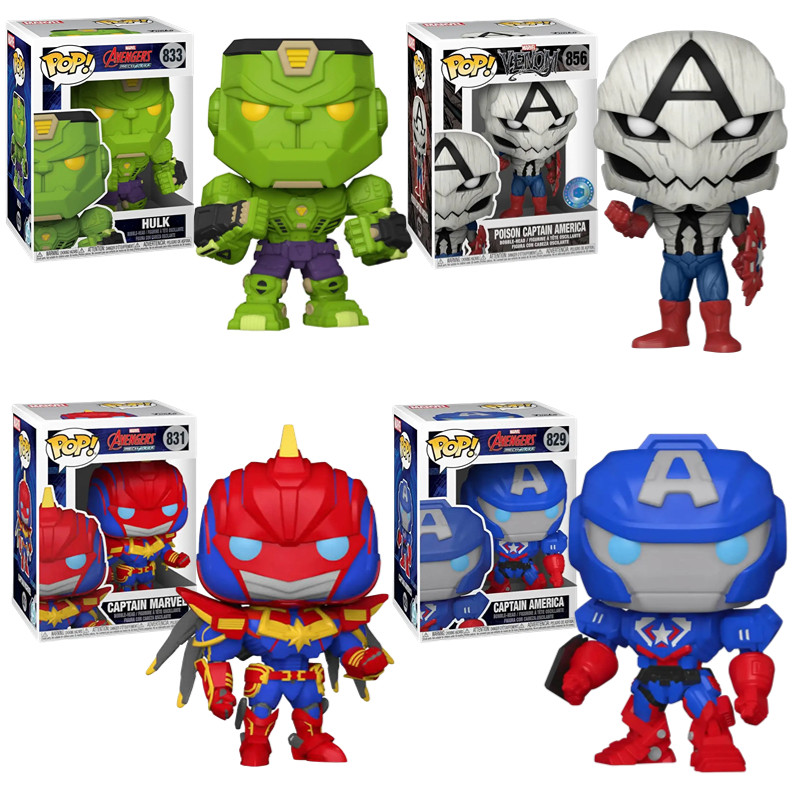 Funko pop漫威漫画复仇者机甲战争浩克美国队长惊奇队长公仔手办