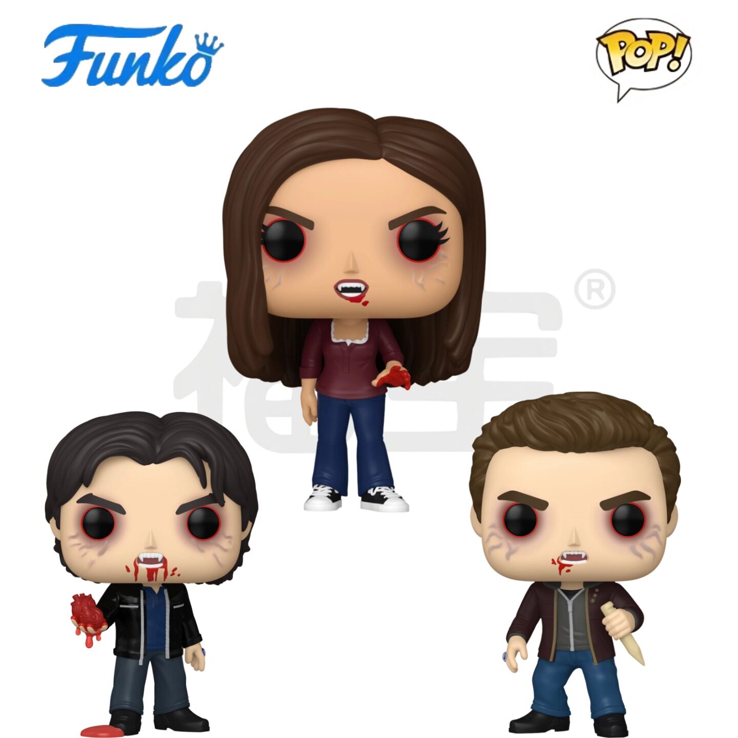 Funko POP 吸血鬼日记The Vampire Diaries达蒙埃琳娜斯特凡手办
