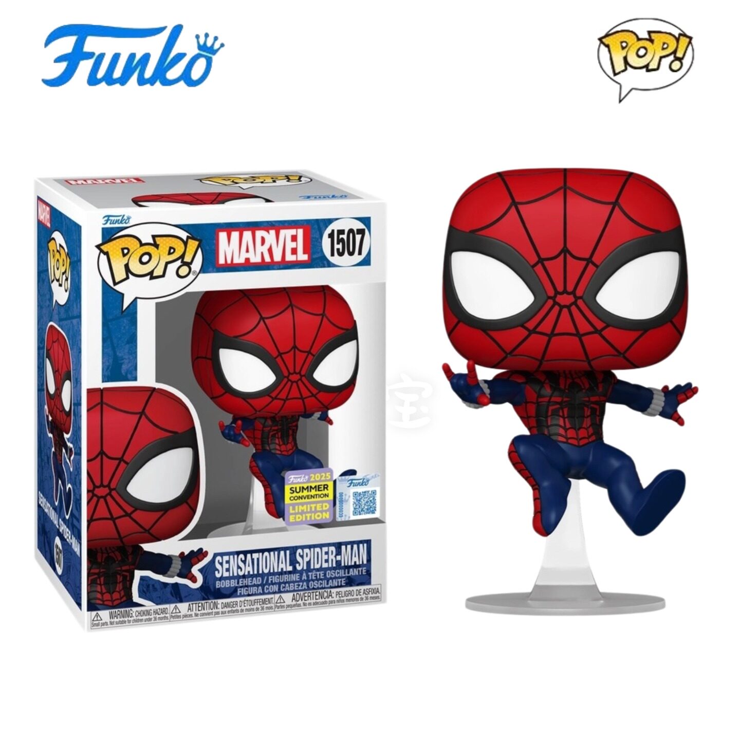 Funko POP漫威漫画动感蜘蛛侠Spider-Man公仔手办摇头摆件